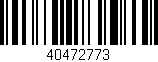 Código de barras (EAN, GTIN, SKU, ISBN): '40472773'