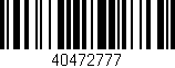 Código de barras (EAN, GTIN, SKU, ISBN): '40472777'