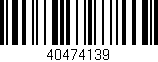 Código de barras (EAN, GTIN, SKU, ISBN): '40474139'