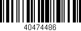 Código de barras (EAN, GTIN, SKU, ISBN): '40474486'