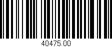 Código de barras (EAN, GTIN, SKU, ISBN): '40475.00'