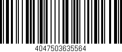 Código de barras (EAN, GTIN, SKU, ISBN): '4047503635564'
