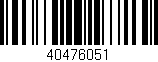 Código de barras (EAN, GTIN, SKU, ISBN): '40476051'