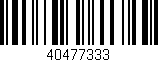 Código de barras (EAN, GTIN, SKU, ISBN): '40477333'