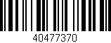 Código de barras (EAN, GTIN, SKU, ISBN): '40477370'
