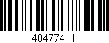 Código de barras (EAN, GTIN, SKU, ISBN): '40477411'