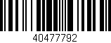 Código de barras (EAN, GTIN, SKU, ISBN): '40477792'