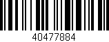 Código de barras (EAN, GTIN, SKU, ISBN): '40477884'
