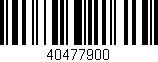 Código de barras (EAN, GTIN, SKU, ISBN): '40477900'