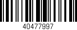 Código de barras (EAN, GTIN, SKU, ISBN): '40477997'