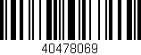 Código de barras (EAN, GTIN, SKU, ISBN): '40478069'