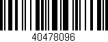 Código de barras (EAN, GTIN, SKU, ISBN): '40478096'