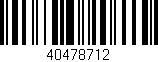 Código de barras (EAN, GTIN, SKU, ISBN): '40478712'