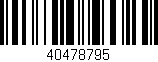 Código de barras (EAN, GTIN, SKU, ISBN): '40478795'