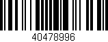 Código de barras (EAN, GTIN, SKU, ISBN): '40478996'