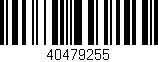 Código de barras (EAN, GTIN, SKU, ISBN): '40479255'