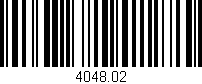 Código de barras (EAN, GTIN, SKU, ISBN): '4048.02'
