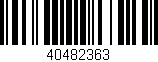 Código de barras (EAN, GTIN, SKU, ISBN): '40482363'