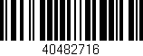 Código de barras (EAN, GTIN, SKU, ISBN): '40482716'