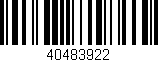 Código de barras (EAN, GTIN, SKU, ISBN): '40483922'