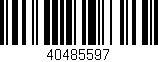 Código de barras (EAN, GTIN, SKU, ISBN): '40485597'