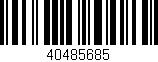 Código de barras (EAN, GTIN, SKU, ISBN): '40485685'