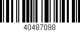 Código de barras (EAN, GTIN, SKU, ISBN): '40487098'