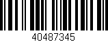 Código de barras (EAN, GTIN, SKU, ISBN): '40487345'