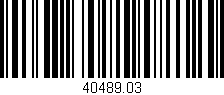 Código de barras (EAN, GTIN, SKU, ISBN): '40489.03'