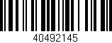 Código de barras (EAN, GTIN, SKU, ISBN): '40492145'