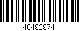 Código de barras (EAN, GTIN, SKU, ISBN): '40492974'