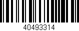 Código de barras (EAN, GTIN, SKU, ISBN): '40493314'
