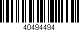 Código de barras (EAN, GTIN, SKU, ISBN): '40494494'