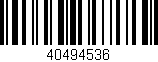 Código de barras (EAN, GTIN, SKU, ISBN): '40494536'