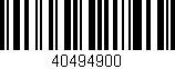 Código de barras (EAN, GTIN, SKU, ISBN): '40494900'