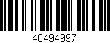 Código de barras (EAN, GTIN, SKU, ISBN): '40494997'
