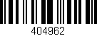 Código de barras (EAN, GTIN, SKU, ISBN): '404962'