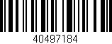 Código de barras (EAN, GTIN, SKU, ISBN): '40497184'