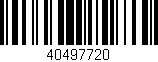 Código de barras (EAN, GTIN, SKU, ISBN): '40497720'