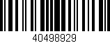 Código de barras (EAN, GTIN, SKU, ISBN): '40498929'