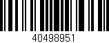 Código de barras (EAN, GTIN, SKU, ISBN): '40498951'