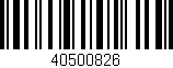 Código de barras (EAN, GTIN, SKU, ISBN): '40500826'