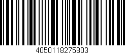Código de barras (EAN, GTIN, SKU, ISBN): '4050118275803'