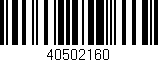 Código de barras (EAN, GTIN, SKU, ISBN): '40502160'