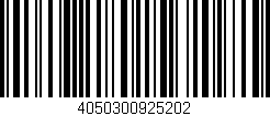 Código de barras (EAN, GTIN, SKU, ISBN): '4050300925202'