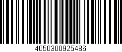 Código de barras (EAN, GTIN, SKU, ISBN): '4050300925486'