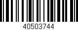 Código de barras (EAN, GTIN, SKU, ISBN): '40503744'