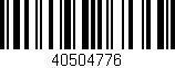 Código de barras (EAN, GTIN, SKU, ISBN): '40504776'