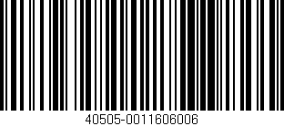Código de barras (EAN, GTIN, SKU, ISBN): '40505-0011606006'