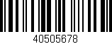 Código de barras (EAN, GTIN, SKU, ISBN): '40505678'